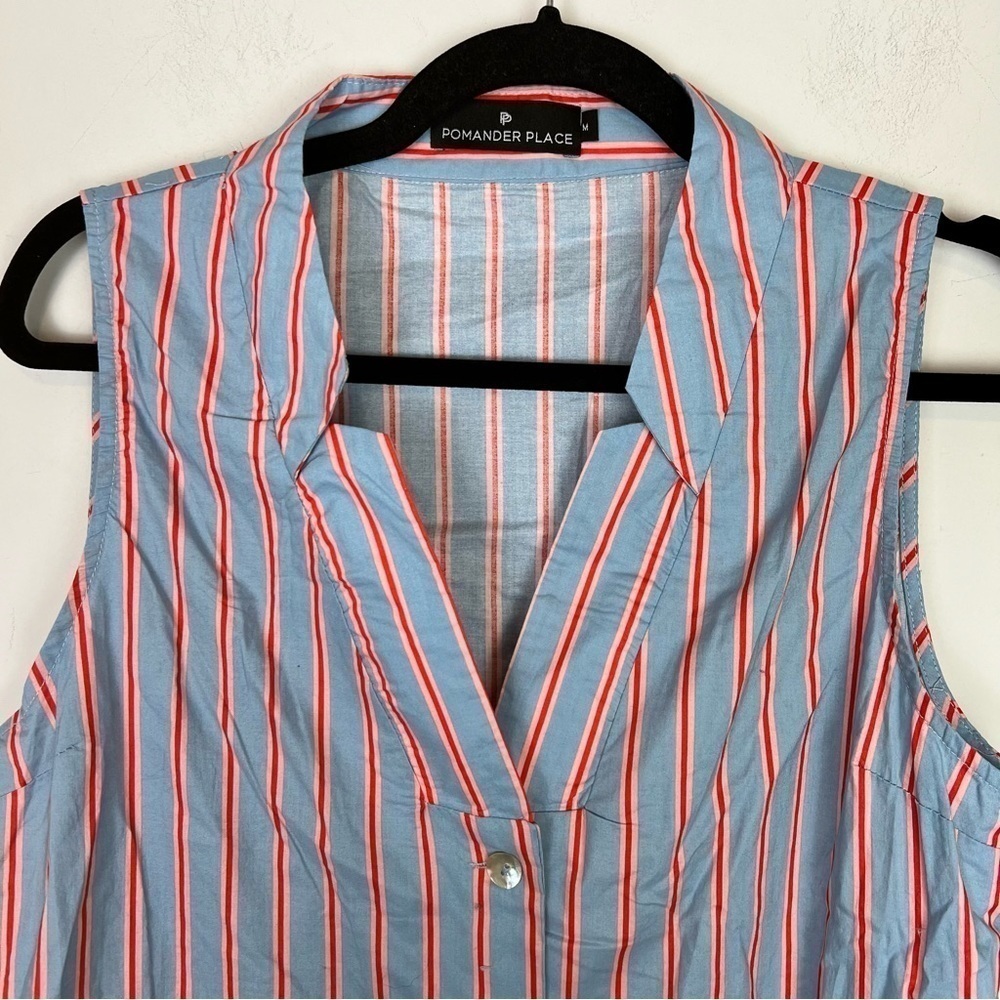 Tuckernuck Pomander Place  Maxi Dress womens M Blue Striped Lara Summer Dress - Picture 11 of 11